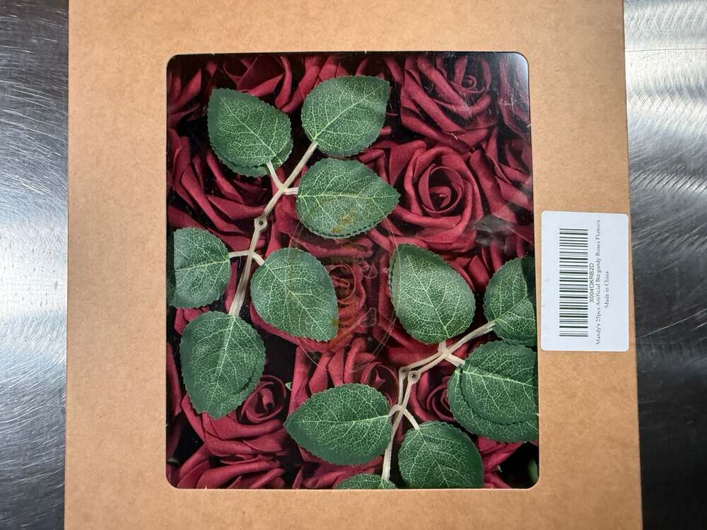Mandy's 25pcs Artificial Burgundy Roses Flowers